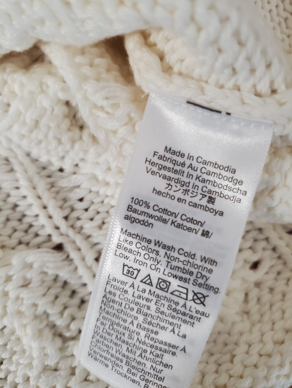 J.Crew 2025 Rollneck Cable Knit Sweater Ivory 100% Cotton - Picture 14 of 14